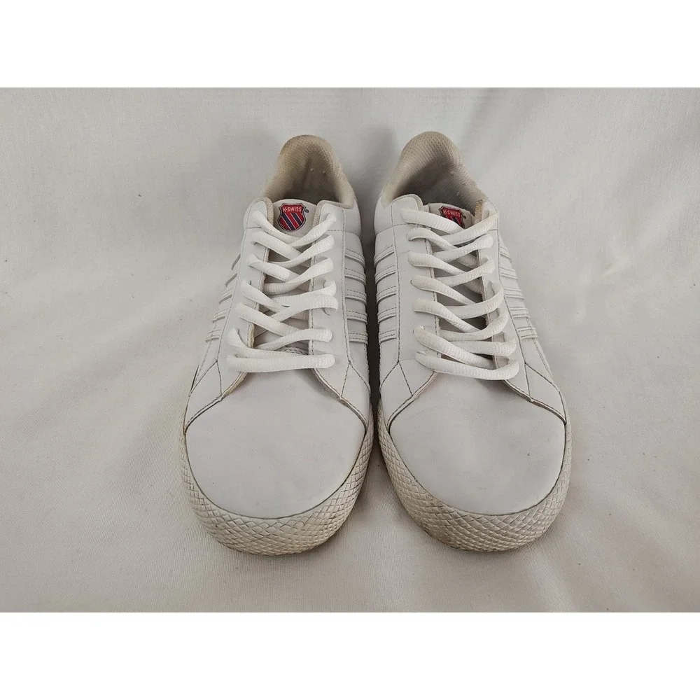 K Swiss Varsity Low Top White Athletic Sneaker Shoes Men's US Size 7 83323-116-M